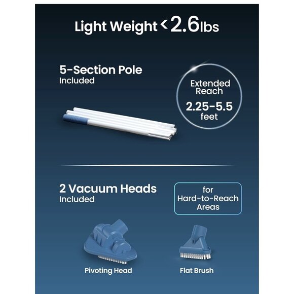 KOKIDO XTROVAC 110 Rechargeable Handheld SWIMMING Pool Vacuum Set Model EV05 - Picture 5 of 6